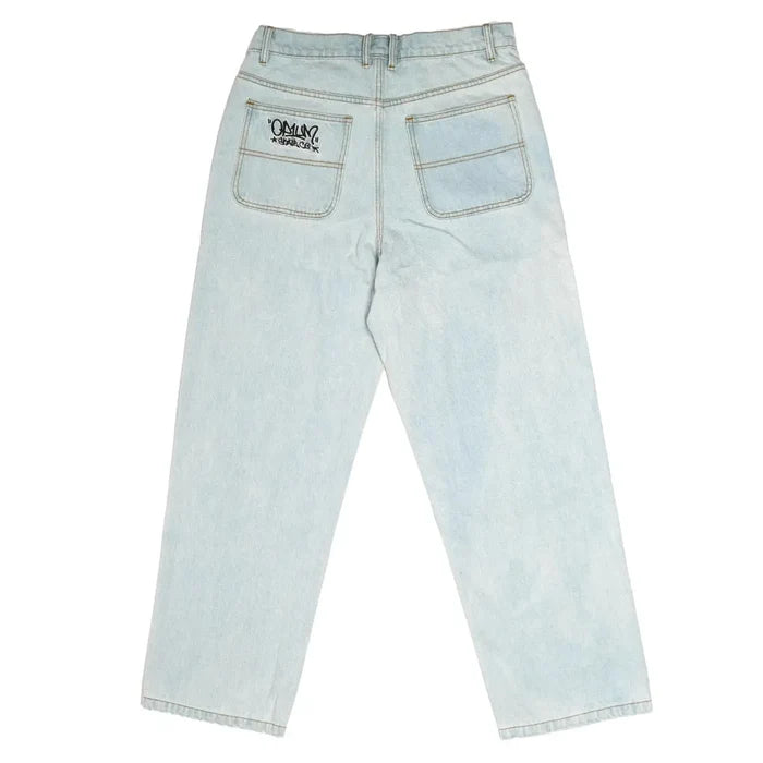 Op1UM DENIM BAGGY PANTS CLEAR BLUE