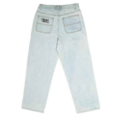 Op1UM DENIM BAGGY PANTS CLEAR BLUE