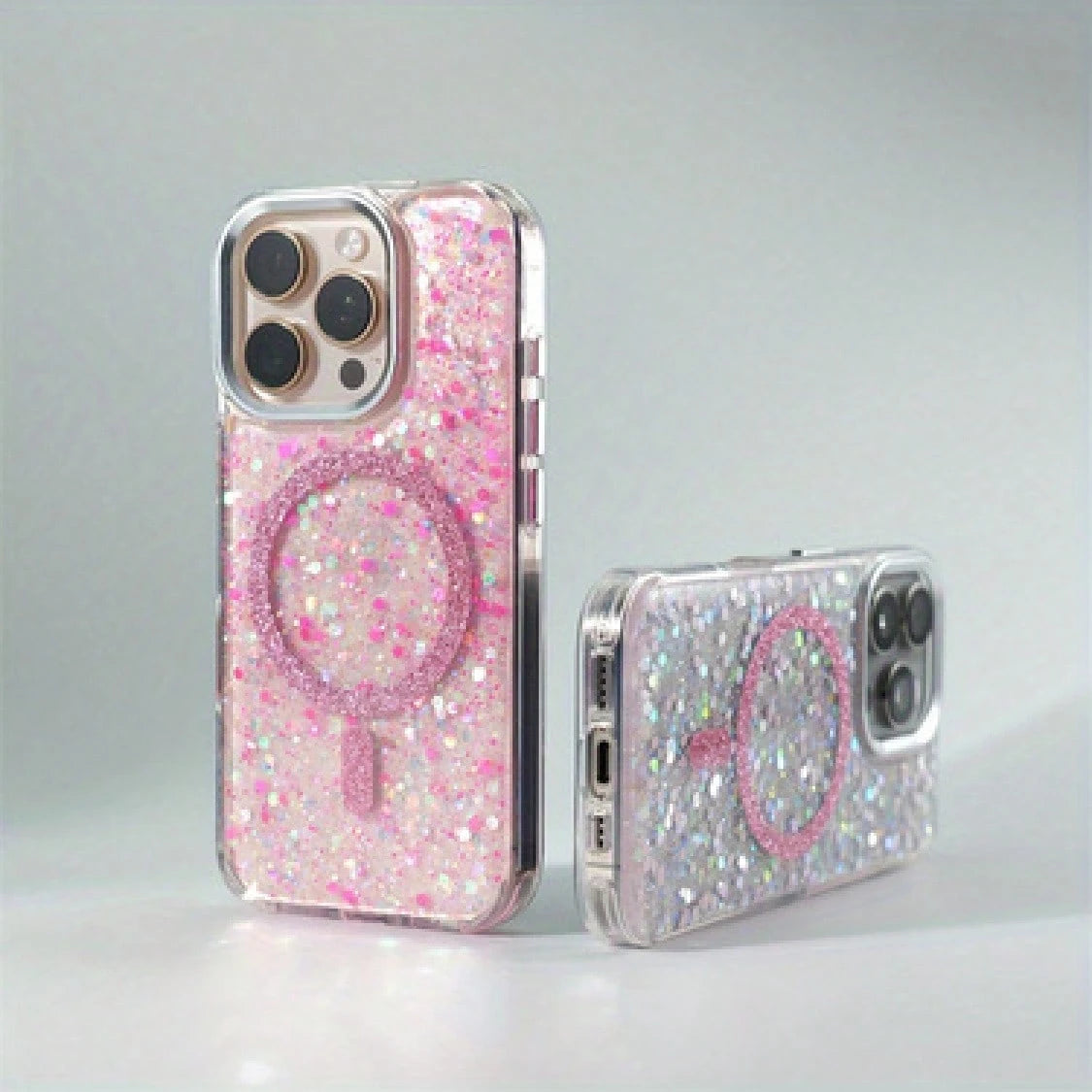 OroBelle Bling Glitter Compatible With IPhone Case Shiny Sparkle Cover Support MagSafe & Wireless Compatible With IPhone 17 16 15 14 13 12 Pro Max Air