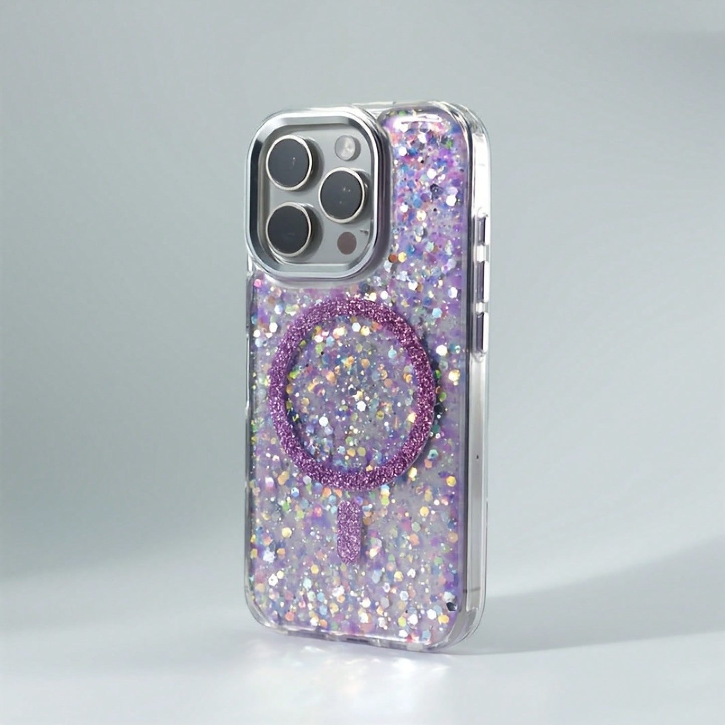 OroBelle Bling Glitter Compatible With IPhone Case Shiny Sparkle Cover Support MagSafe & Wireless Compatible With IPhone 17 16 15 14 13 12 Pro Max Air