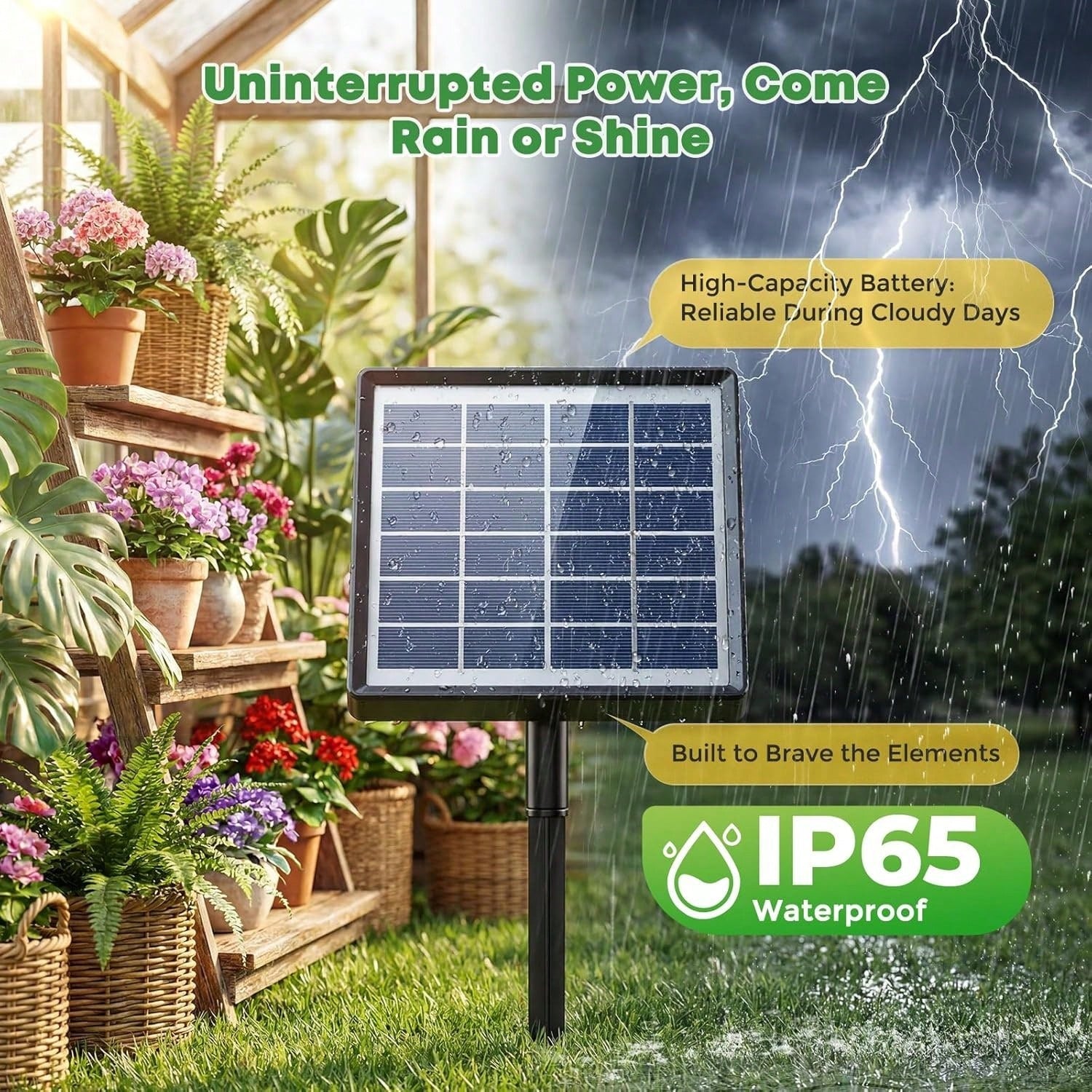 Outdoor Solar Automatic Watering Kit For Garden, Automatic Drip Watering System With 15 M Watering Hose, Automatic Watering Timer For Holidays, Balconies, Flower Pots, Plants