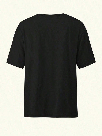 Overstimulated Graphic Oversized Loose Fit Women Short Sleeve Casual Tee Anti-Wrinkle Cotton T High Quality