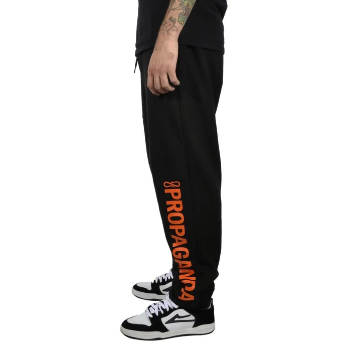 Pantalone Propaganda Logo Vertical Sweat Black