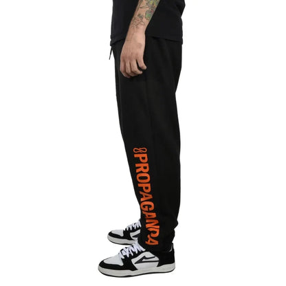 Pantalone Propaganda Logo Vertical Sweat Black