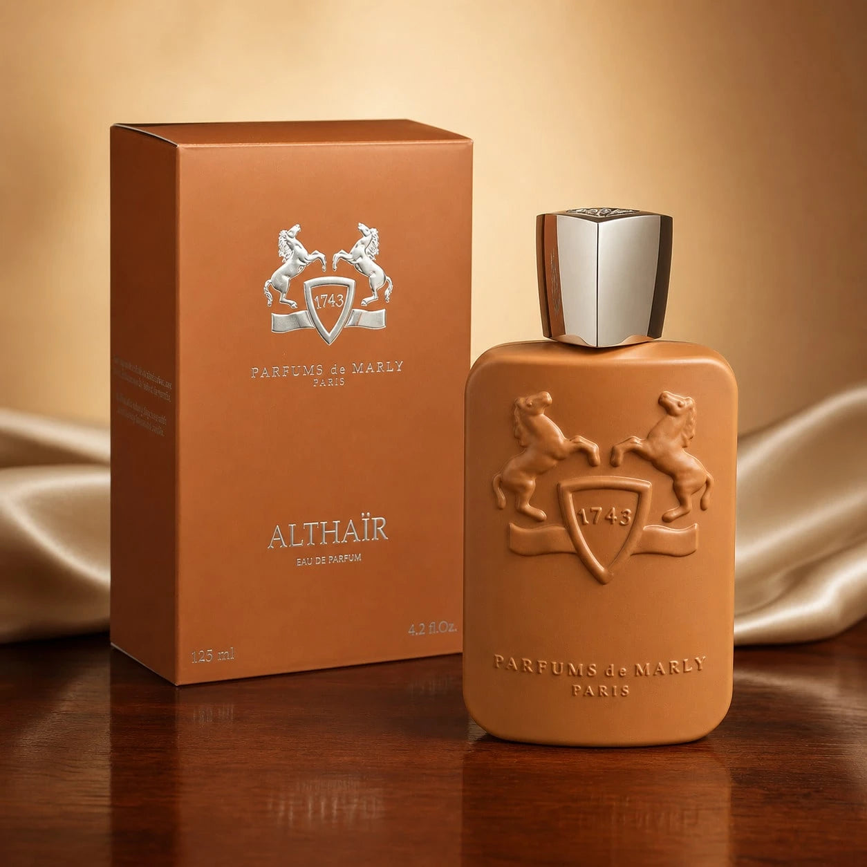 ParfumsDeMarly Althair Eau De Parfum 125ml/4.2oz, Long Lasting Perfume Cologne, Warm Woody Amber Scent For Daily Wear, Evening, Travel And Gift