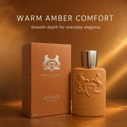ParfumsDeMarly Althair Eau De Parfum 125ml/4.2oz, Long Lasting Perfume Cologne, Warm Woody Amber Scent For Daily Wear, Evening, Travel And Gift