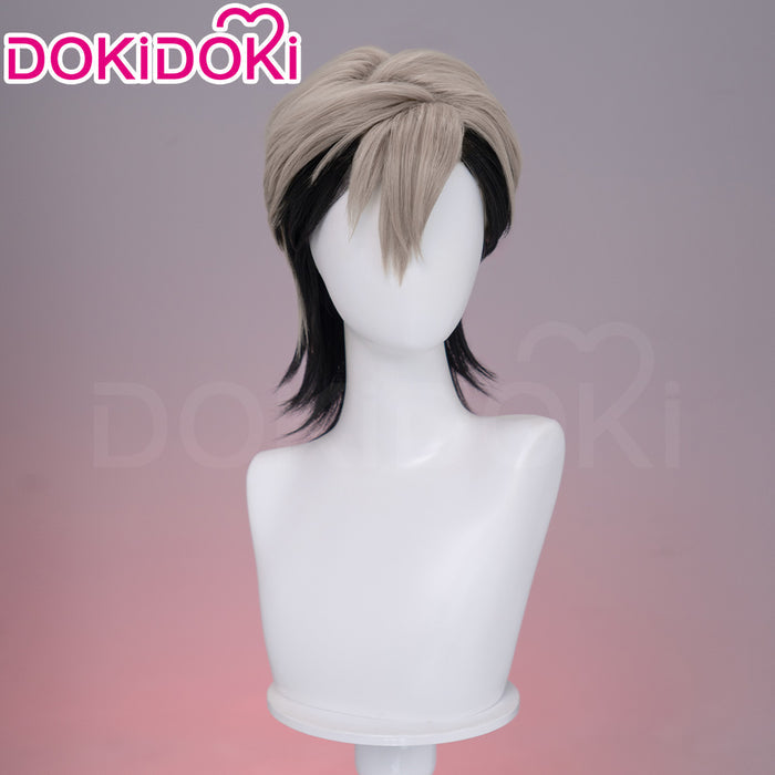 【Partially Ready For Ship】【Front Lace】DokiDoki Anime GACHIAKUTA Cosplay Zanka Nijiku Wig / Mask Short Dark Brown Black Hair Mullet