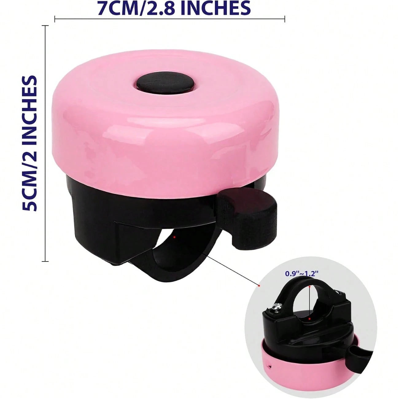 Pastel Color Bicycle Bell, Retro Metal Ring For Bikes & Scooters