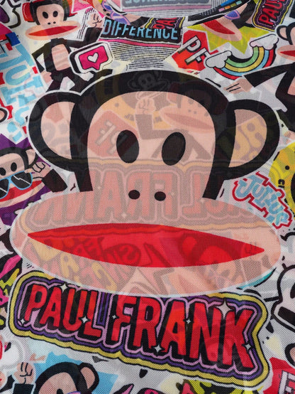 Paul Frank X Women's Cartoon Pattern Tight Fit Crew Neck Long Sleeve Top