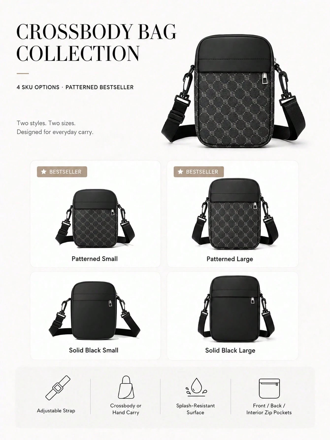peach tree Men's Box Bag,  PU Waterproof  Suitable For Business Trip,  Large Capacity, Portable