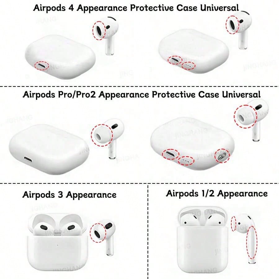Personalized Minimalist Frosted Macaron Solid Color Bluetooth Earphone Protective Case, Matte Beige Color, Fashion Versatile, Comes With 1pc Earphone Hook, Customizable With Initials/Name, Ideal For B