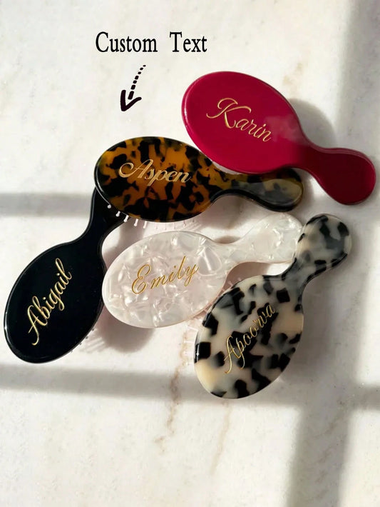 Personalized Name, Customized Mini Hair Brush, Engraved Wallet Comb, Customized Hair Brush, Bridesmaid Gift, Gift For Her, Travel Organizer, Wedding Favor, Birthday Gift, Thoughtful Gift, Unique Gift
