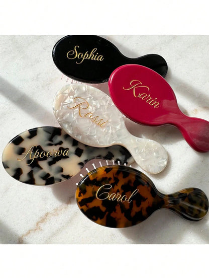 Personalized Name, Customized Mini Hair Brush, Engraved Wallet Comb, Customized Hair Brush, Bridesmaid Gift, Gift For Her,Travel Organizer, Wedding Favor, Birthday Gift, Thoughtful Gift