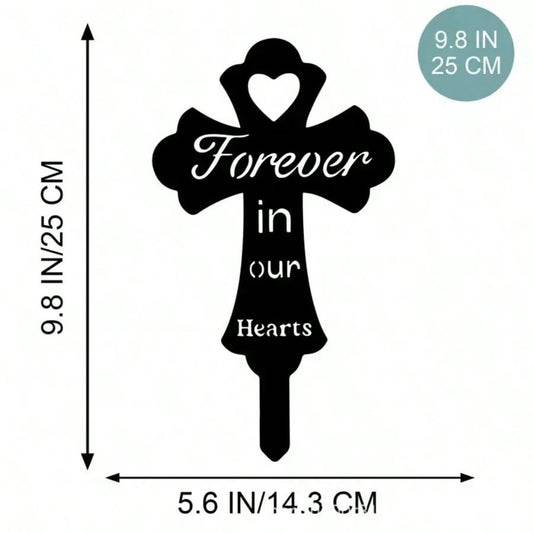 Pet Memorial Stake, Cat & Dog Silhouette Grave Marker, Animal Tribute Garden Ground Plaque For Backyard Cemetery