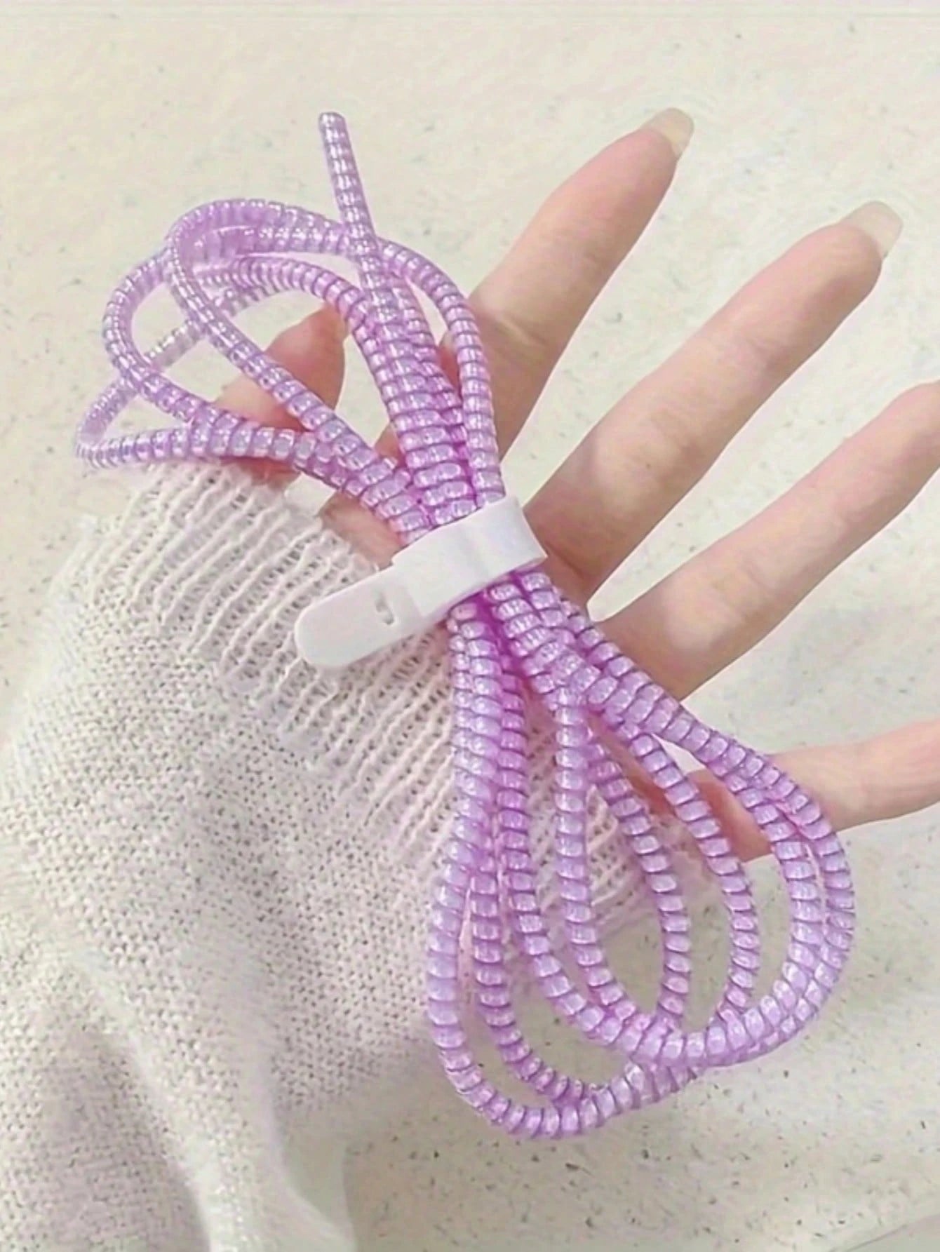 Phone Cable Protector Cord + Cable Tie, Durable Data Cable Protector Charger Protector