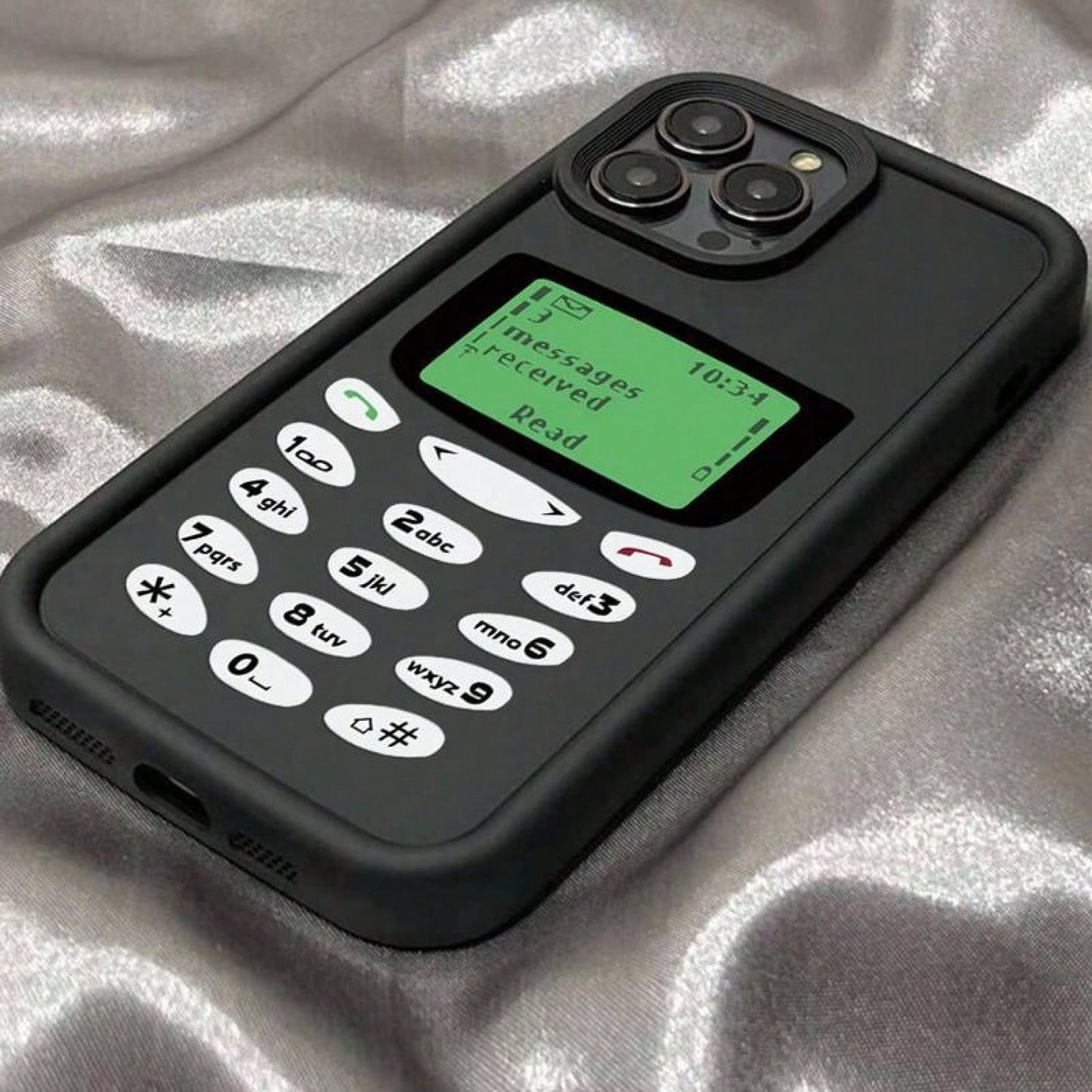 Phone Case: Retro Mobile Phone Pattern Phone Case, All-Round Shock-Proof Mobile Phone Protection Cover, Fashionable Mobile Phone Accessories, Suitable For IPhone 17, 16, 15, 14, 13, 12, 11 Pro Max Ser