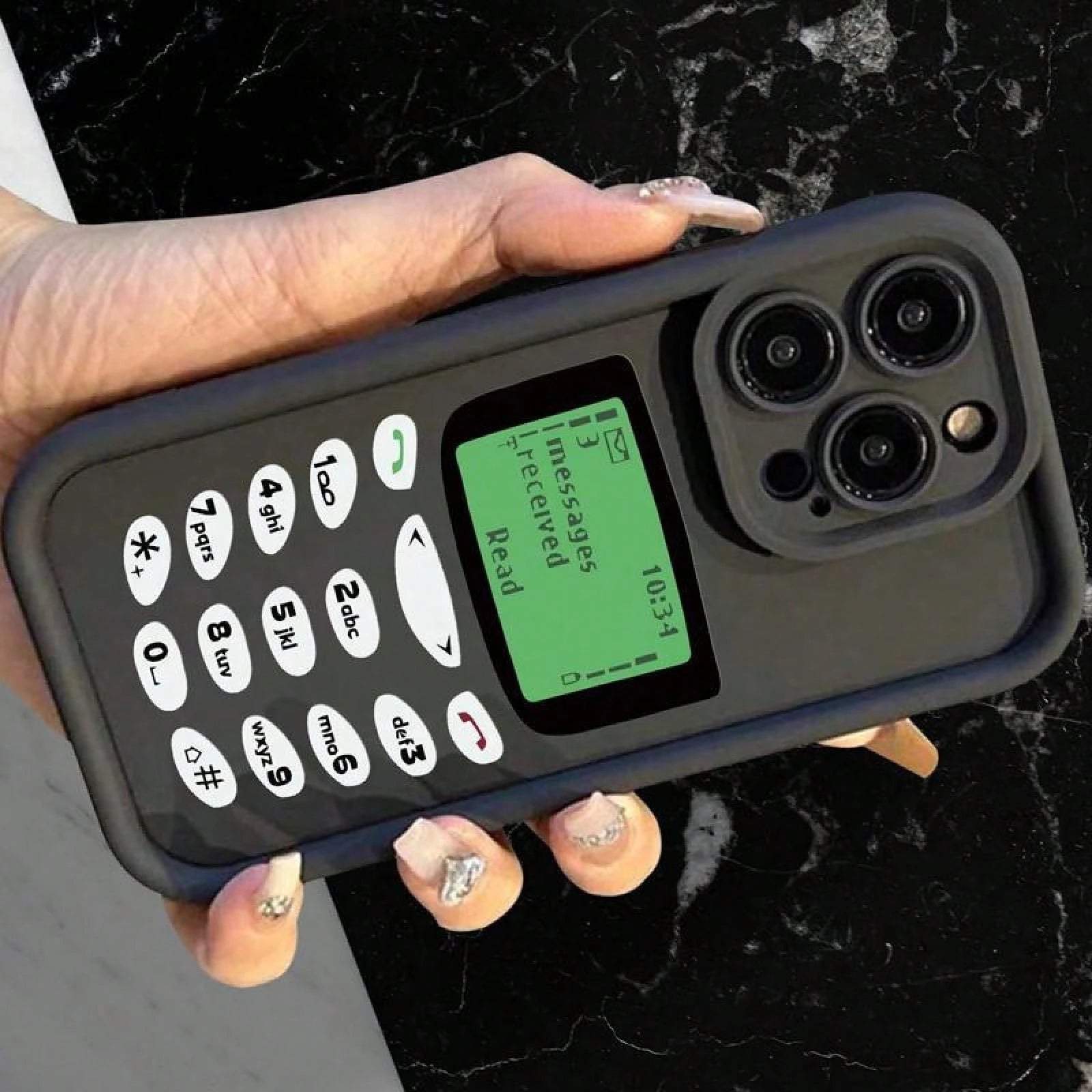Phone Case: Retro Mobile Phone Pattern Phone Case, All-Round Shock-Proof Mobile Phone Protection Cover, Fashionable Mobile Phone Accessories, Suitable For IPhone 17, 16, 15, 14, 13, 12, 11 Pro Max Ser