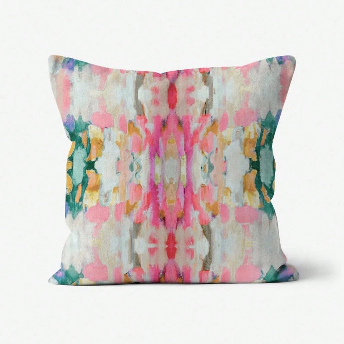 [Pillow Cover] Quick S1Hip LaY1La Vibrant Palette Knife Impasto Art TH1Row Pillow B1Ohemian DE1cor, Colorful Abstract Print..1PC Pillow Cover, You Can Lean Against It When You're Relaxing On The Sofa