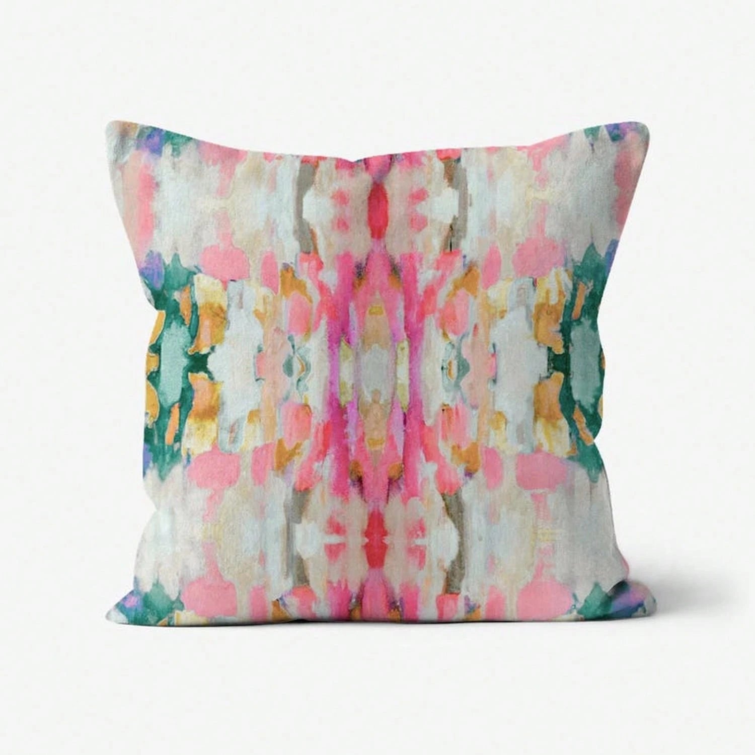 [Pillow Cover] Quick S1Hip LaY1La Vibrant Palette Knife Impasto Art TH1Row Pillow B1Ohemian DE1cor, Colorful Abstract Print..1PC Pillow Cover, You Can Lean Against It When You're Relaxing On The Sofa