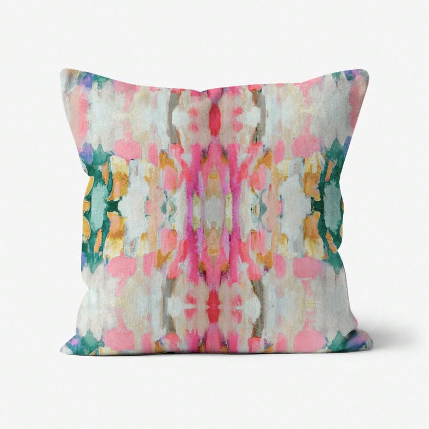 [Pillow Cover] Quick S1Hip LaY1La Vibrant Palette Knife Impasto Art TH1Row Pillow B1Ohemian DE1cor, Colorful Abstract Print..1PC Pillow Cover, You Can Lean Against It When You're Relaxing On The Sofa