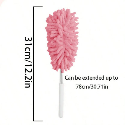 Pink Mini Car Cleaning Brush, Portable And Compact, Deep Crevice Dust Removal, Effortless Car Interior Care
