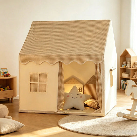 Play House Toy Castle, Fun Children's Game Tent, Multiple Colors Available, With Windows/Curtains/Door Curtains, With Storage Bag, Secret Base/Sleeping Tent For Boys And Girls, Birthday/Christmas/Than