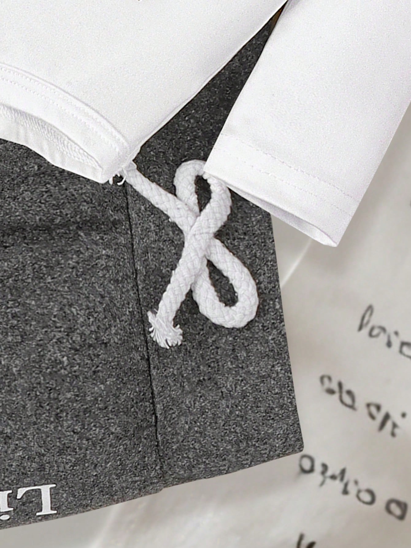 Playful Pals 3pcs/Set Genkimix Newborn Baby English Letter Long Sleeve Bodysuit + Bowknot Belt Pants + Adorable Hat Casual Outfit Fall Winter