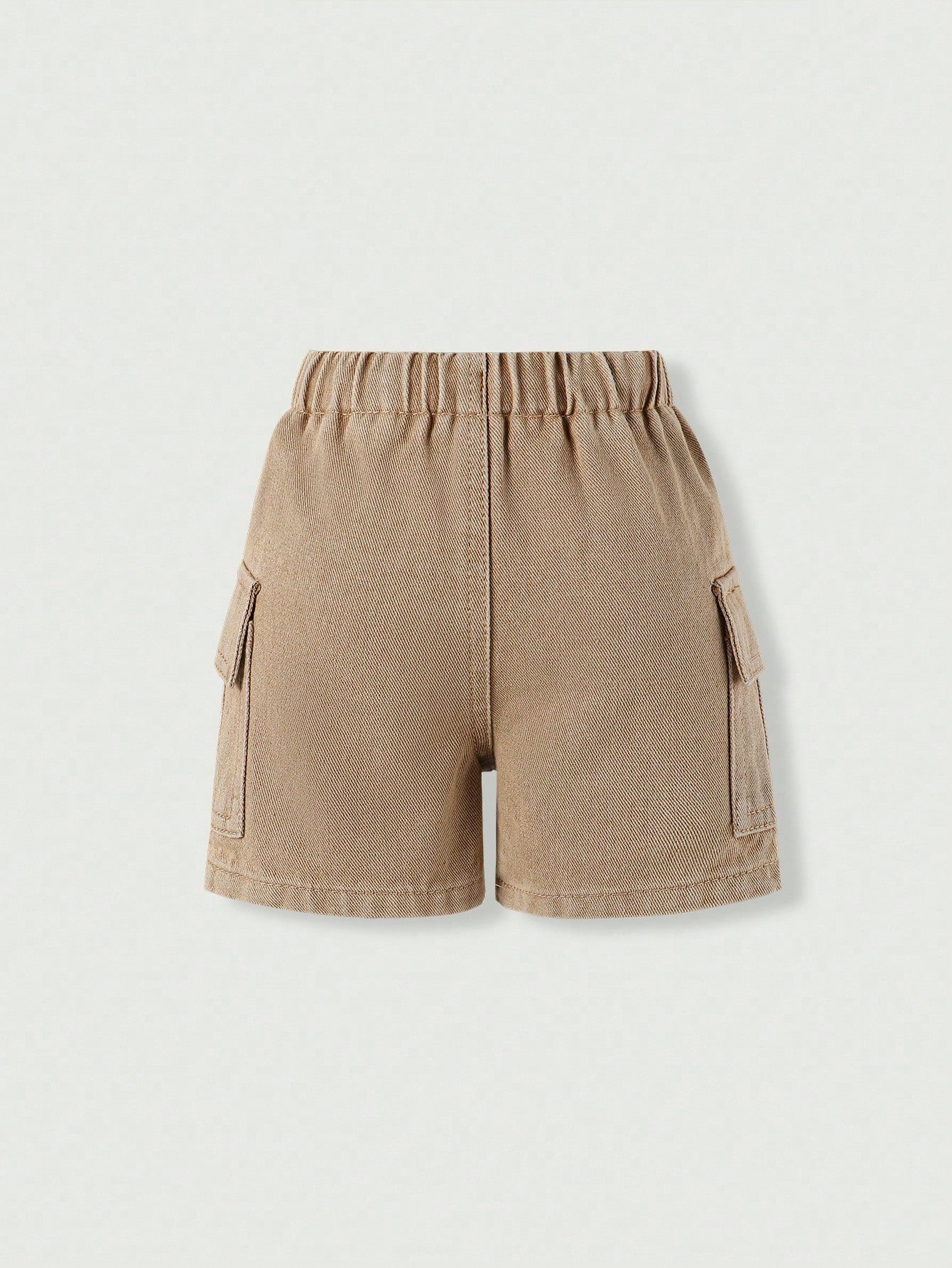 Playful Pals Baby Boy Cargo Denim Shorts Light Blue Summer Casual Korean Style Fashion Drawstring Elastic Waist Large Pockets Cotton Children's Daily Vacation