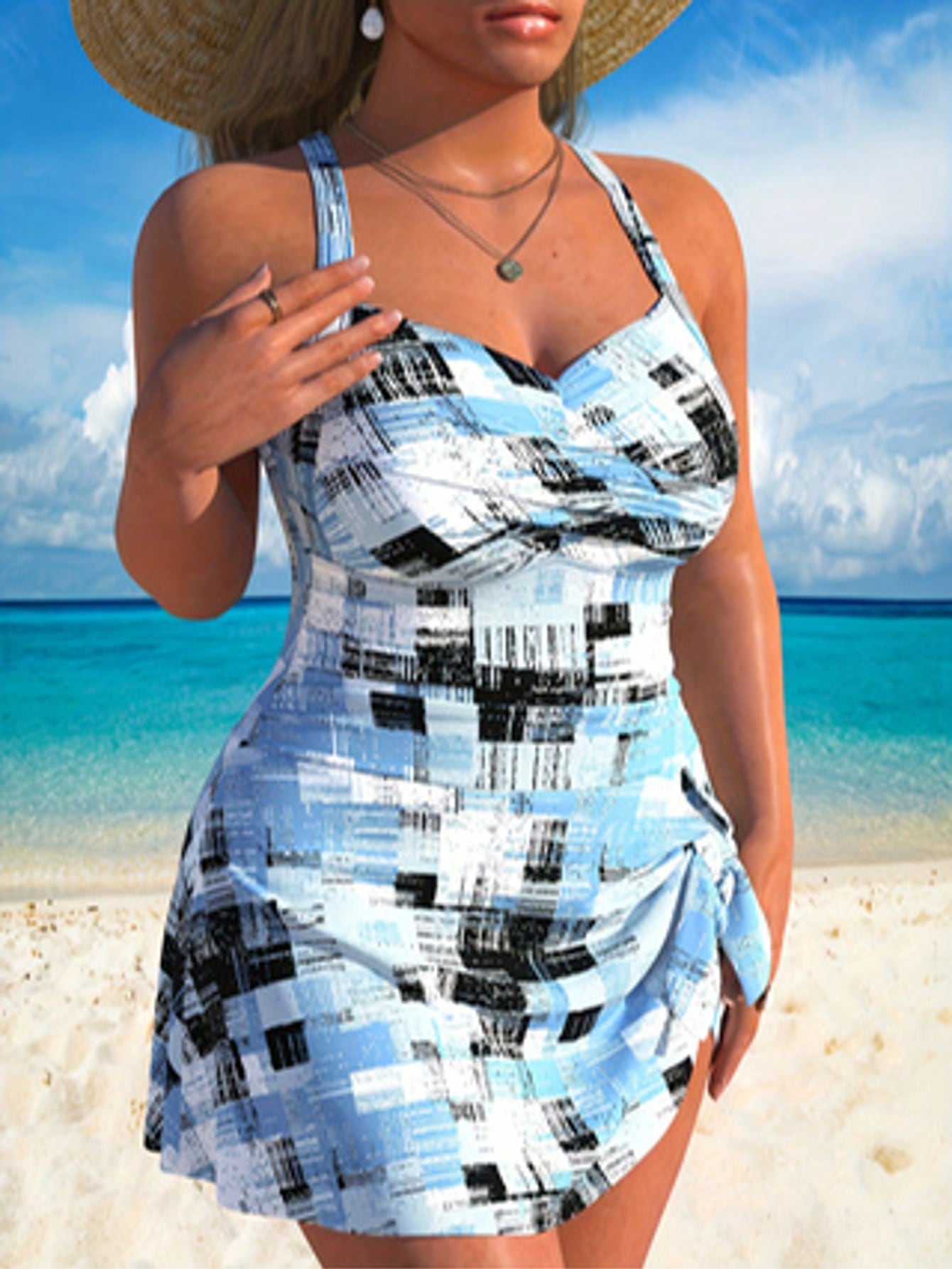 Plus Size One-Piece Swimsuit