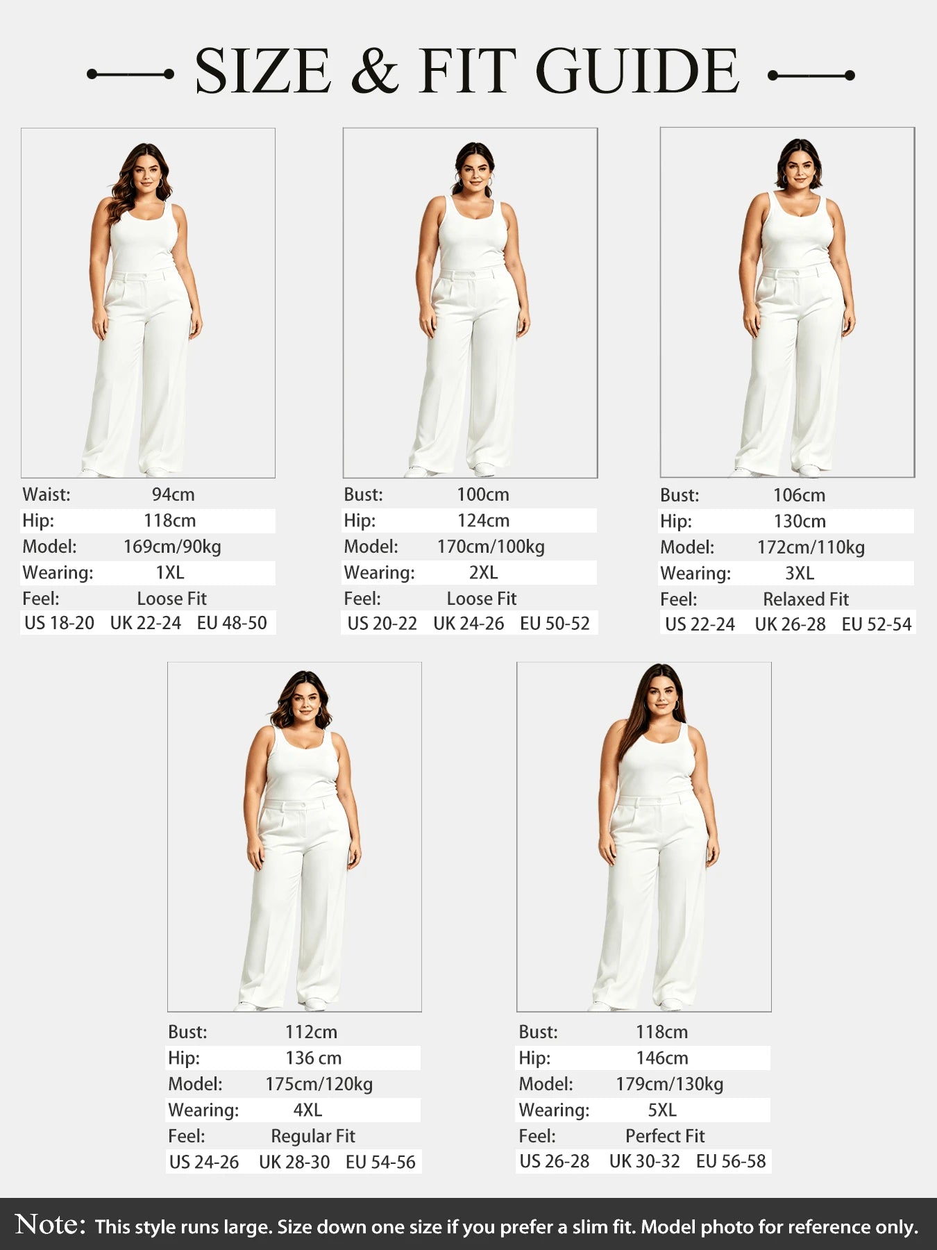 Plus Size Women Solid Color Lapel Loose Casual Pants, Suitable For Spring And Autumn White Fall