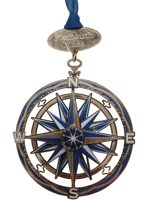 Plymouth, Massachusetts Compass Ornament