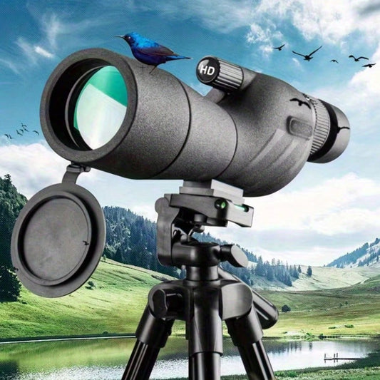 PokEpic High-Magnification & High-Definition- One-Piece Bird Watching Monocular| Compatible With Tripod, Portable, Durable ABS Material, Black, Manual Focus, Suitable For Outdoor Travel, Camping, Hi