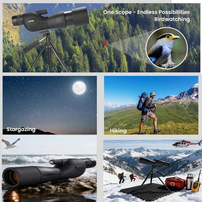 PokEpic High-Magnification & High-Definition- One-Piece Bird Watching Monocular| Compatible With Tripod, Portable, Durable ABS Material, Black, Manual Focus, Suitable For Outdoor Travel, Camping, Hi