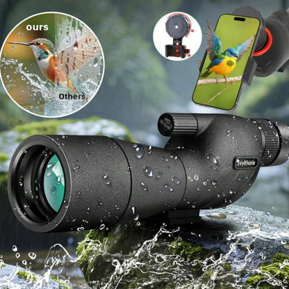 PokEpic High-Magnification & High-Definition- One-Piece Bird Watching Monocular| Compatible With Tripod, Portable, Durable ABS Material, Black, Manual Focus, Suitable For Outdoor Travel, Camping, Hi