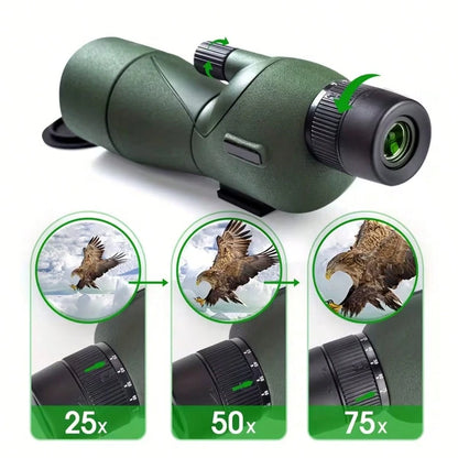 PokEpic High-Magnification & High-Definition- One-Piece Bird Watching Monocular| Compatible With Tripod, Portable, Durable ABS Material, Black, Manual Focus, Suitable For Outdoor Travel, Camping, Hi