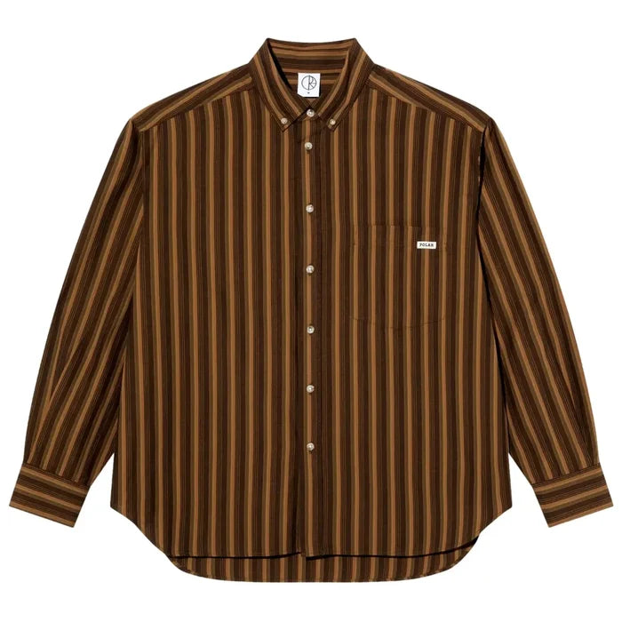 polar ben shirt ls brown stripes