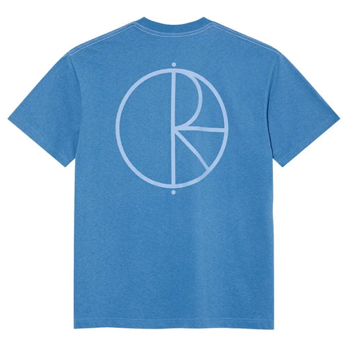 Polar skate contrast tee stroke logo french blue