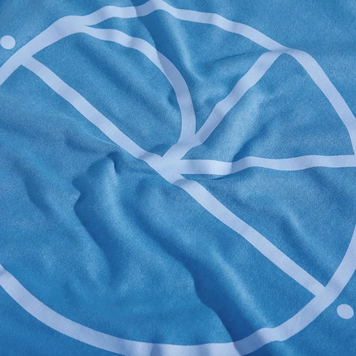 Polar skate contrast tee stroke logo french blue