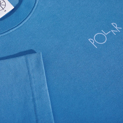 Polar skate contrast tee stroke logo french blue