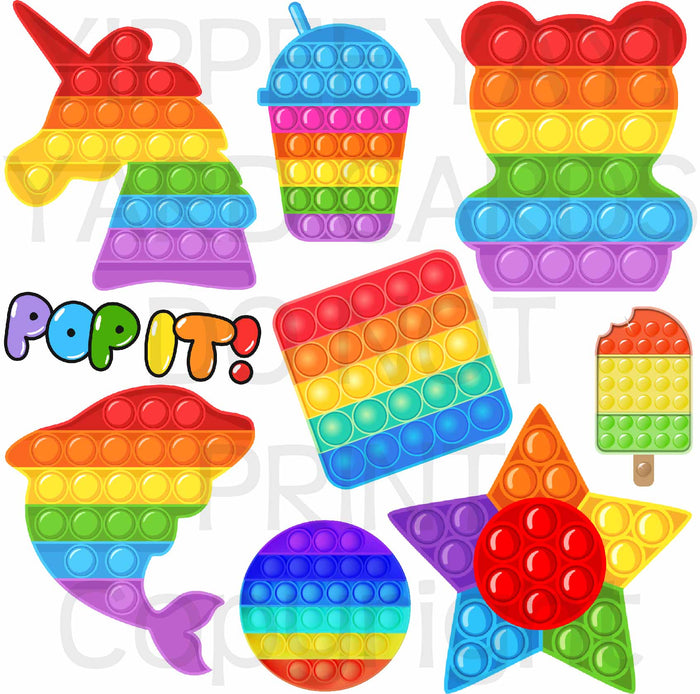 Pop Its Half Sheet Misc. (Must Purchase 2 Half sheets - You Can Mix & Match)