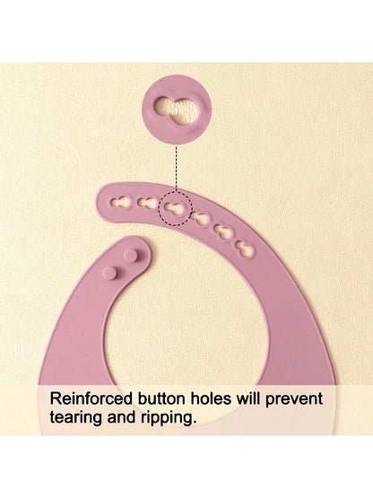 PopLittleOne 2PCS Silicone Baby Bibs Adjustable Bib Baby Stuff Children's Accessories For Eating Waterproof Burp Cloth Solid Color Baby Items