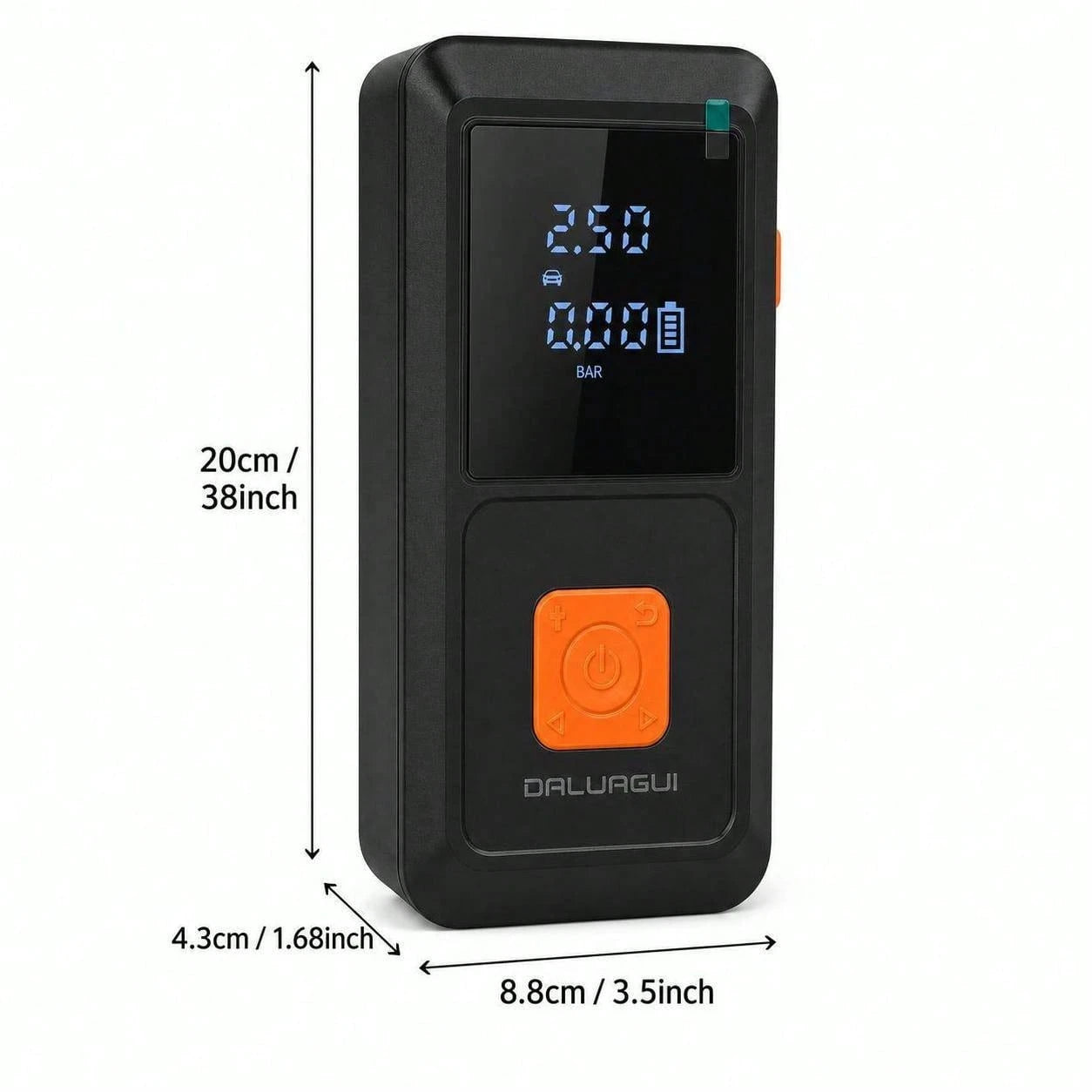 Portable 9-In-1 Emergency Jump Starter With Built-In Tire Inflator, 150PSI Max Pressure, 6000mAh Battery And LED Light, Ideal For Car Tires, Bikes, Sports Balls And Swimming Floats