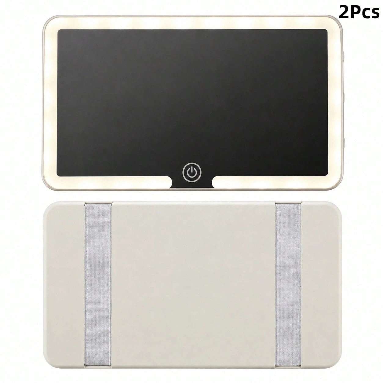 Portable Car Makeup Mirror With Sunshade And Smart LED Charging Function