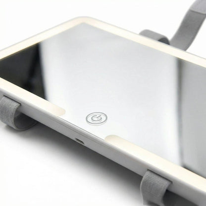 Portable Car Makeup Mirror With Sunshade And Smart LED Charging Function