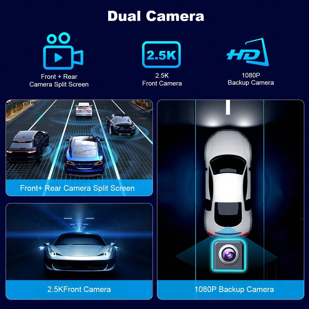 Portable Carplay Screen For Car, 7 Inch IPS Touchscreen Car Stereo Support Wireless Carplay Android Auto Autoradio Support MirrorLink FM AUX