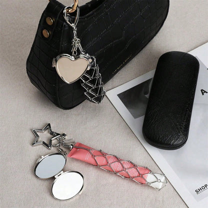 Portable Lipstick Storage Pendant With Mini Mirror, Fashion Hanging Storage Rack, Portable Cosmetic Storage Accessory