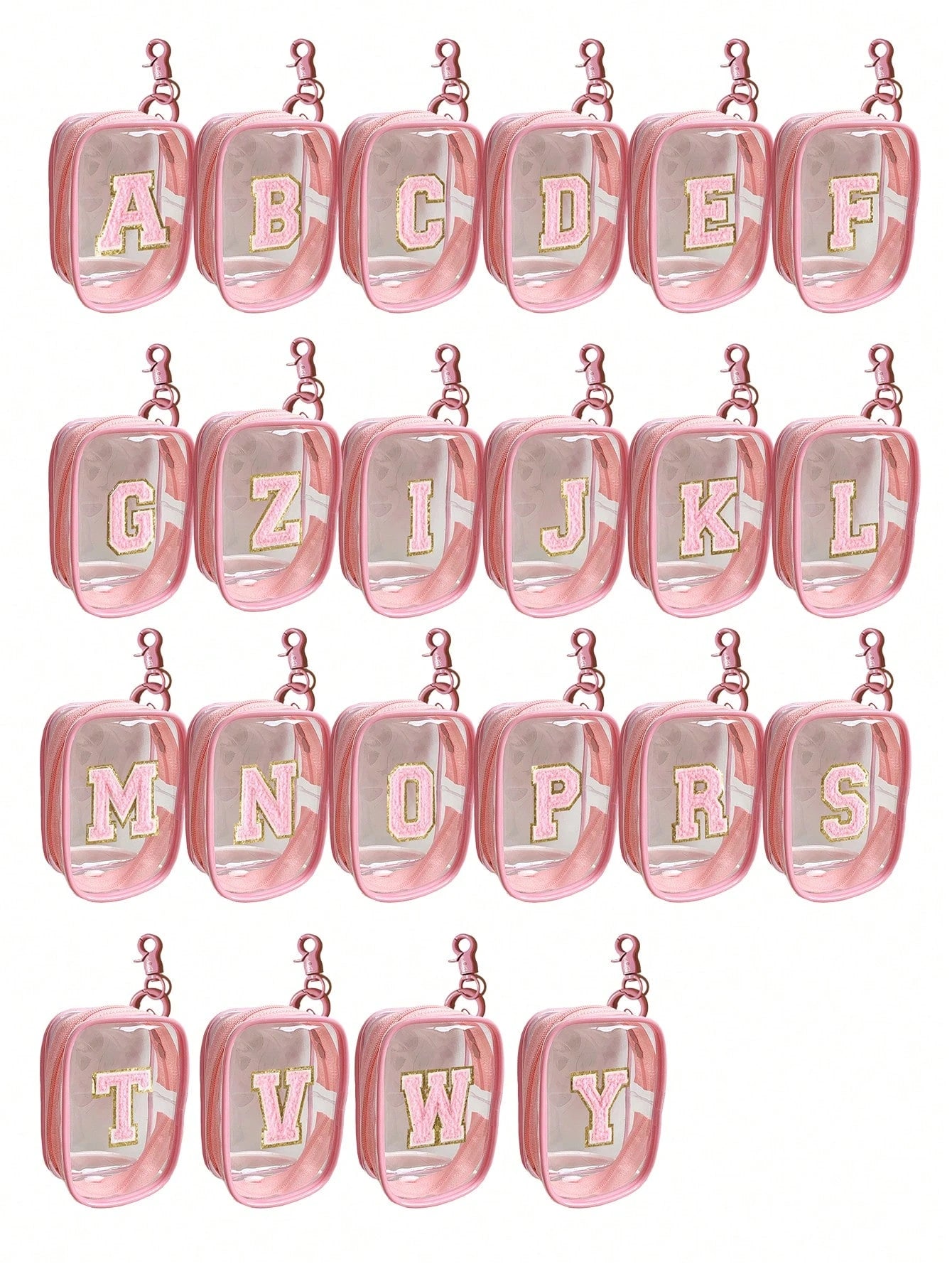 Portable Mini Transparent Zipper Storage Bag, Towel Embroidered Letter, Small Multi-Function Storage Bag, Earphone & Charger Storage Box With Keychain, Transparent Travel Accessories, Exquisite And Co
