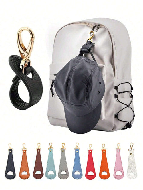 Portable Travel Cap Clip, Compact Baseball Cap Clip, Travel Cap Clip, Woven Travel Cap Clip Bag, Suitable For Backpack Travel, Protects Hats From Falling Damage, Travel Outdoor Backpack Clip Organizer