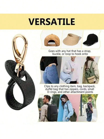Portable Travel Cap Clip, Compact Baseball Cap Clip, Travel Cap Clip, Woven Travel Cap Clip Bag, Suitable For Backpack Travel, Protects Hats From Falling Damage, Travel Outdoor Backpack Clip Organizer