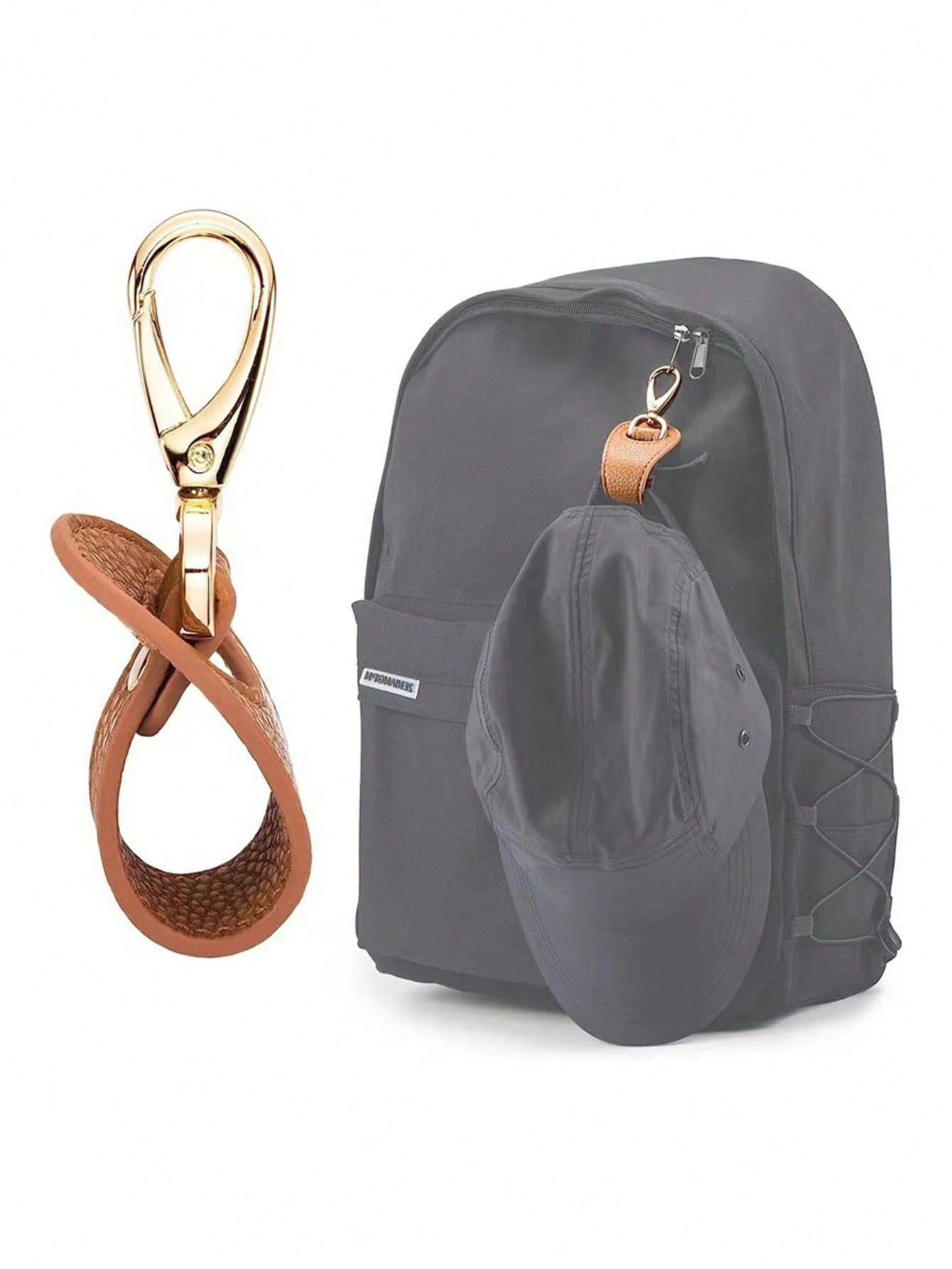 Portable Travel Cap Clip, Compact Baseball Cap Clip, Travel Cap Clip, Woven Travel Cap Clip Bag, Suitable For Backpack Travel, Protects Hats From Falling Damage, Travel Outdoor Backpack Clip Organizer